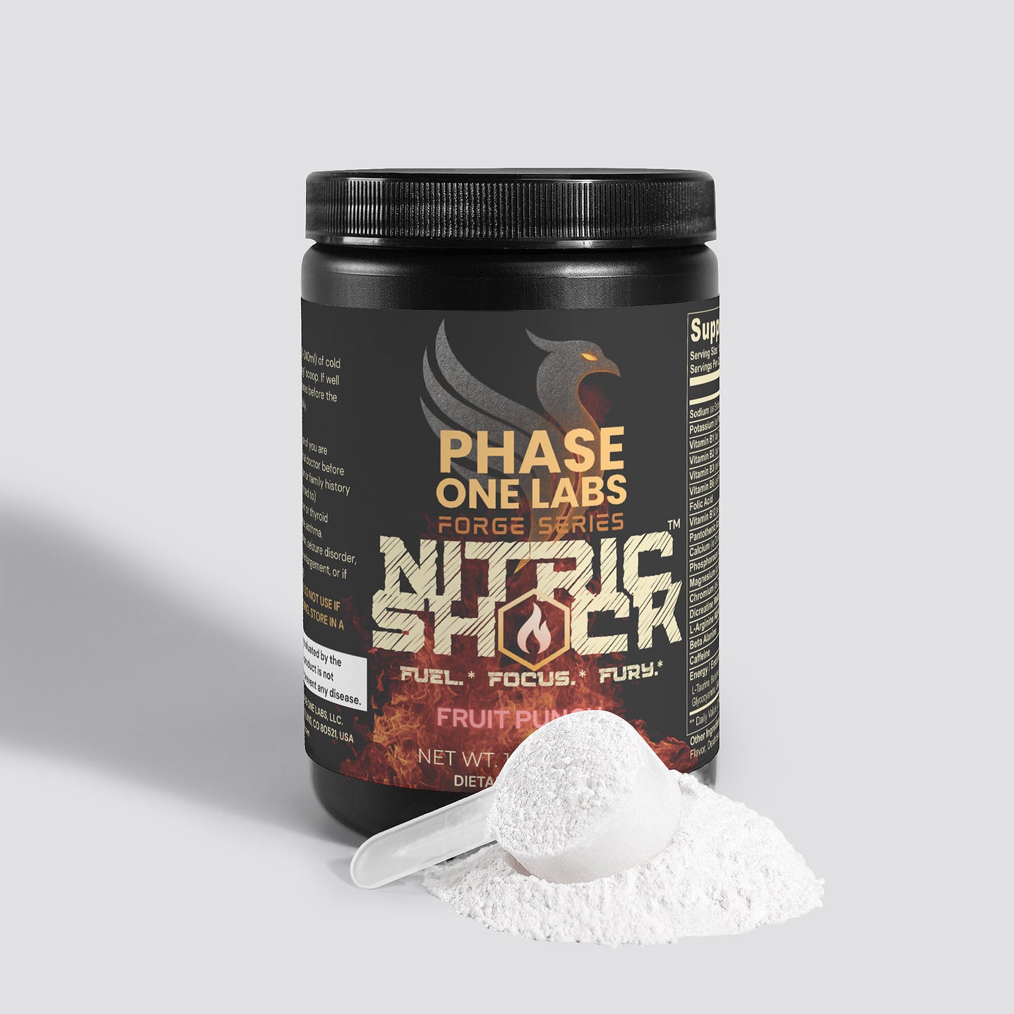 NITRIC SHOCK (Fruit Punch):  Pre-Workout Powder